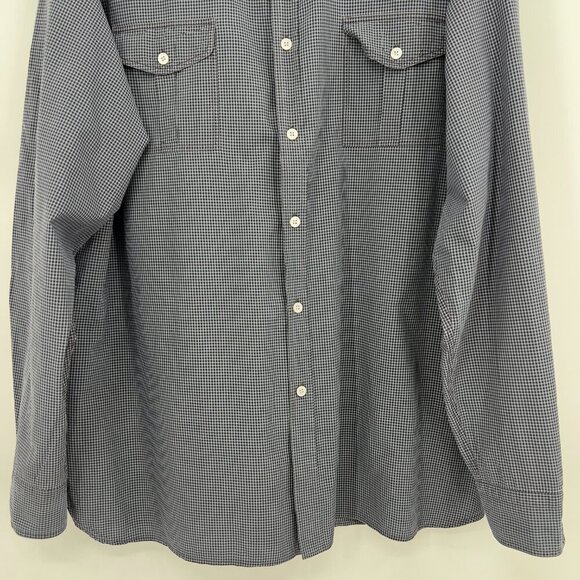 Billy Reid Big & Tall Men’s Long Sleeve Button Up Shirt Gray Check Size XXL - Picture 3 of 12